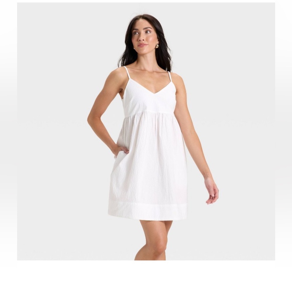 Women's Seersucker Mini Dress - A New Day.™ White L